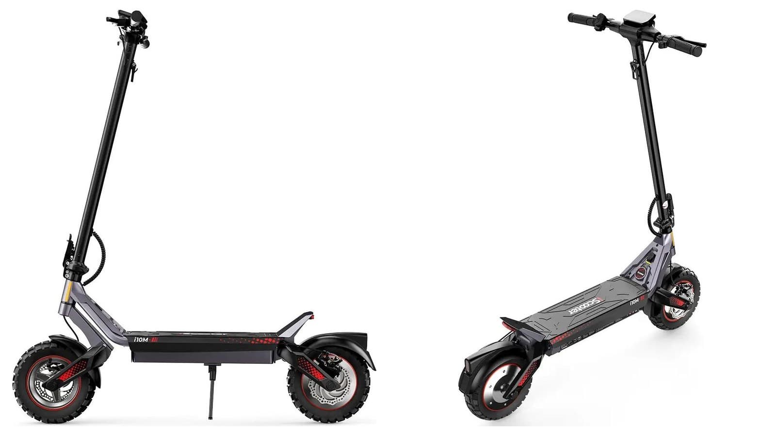 Az iScooter i10M terepes elektromos roller két termékfotón